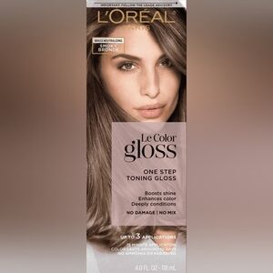 L'Oreal Paris Le Color Gloss One Step Toning Hair Gloss Treatment, Smoky Bronde